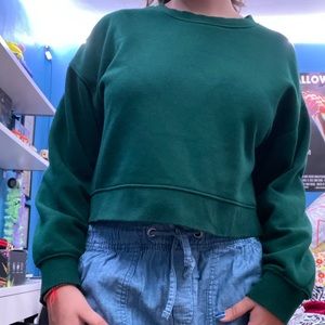 Zara green sweatshirt